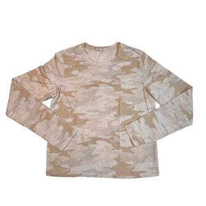 Z Supply Shirt Boys Medium Beige Camo Long Sleeve Gorpcore Outdoor Hunting Top